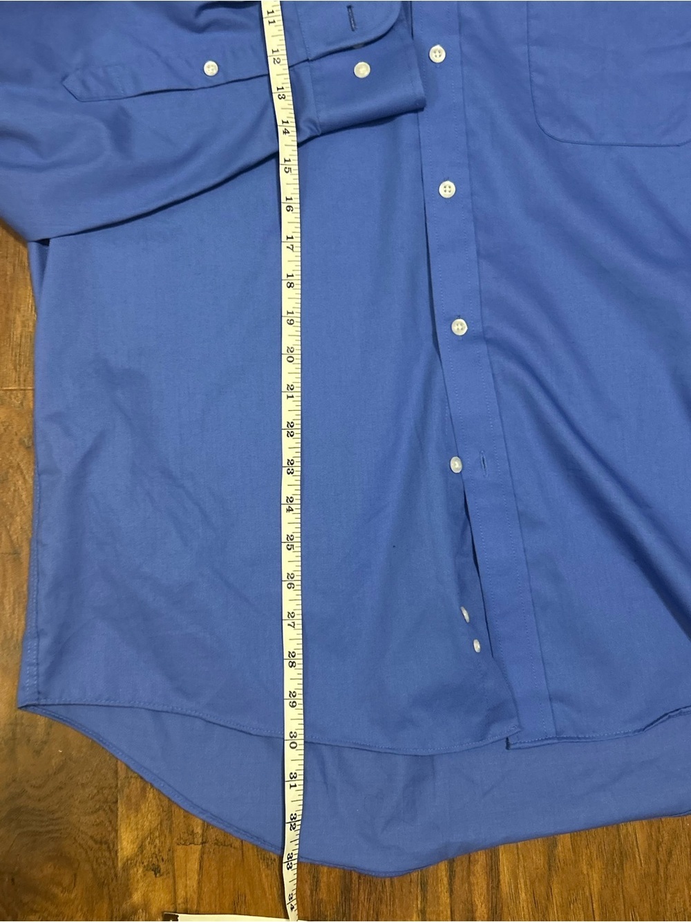 Izod Men's Royal Blue Button-Down Dress Shirt - Picture 7 of 8